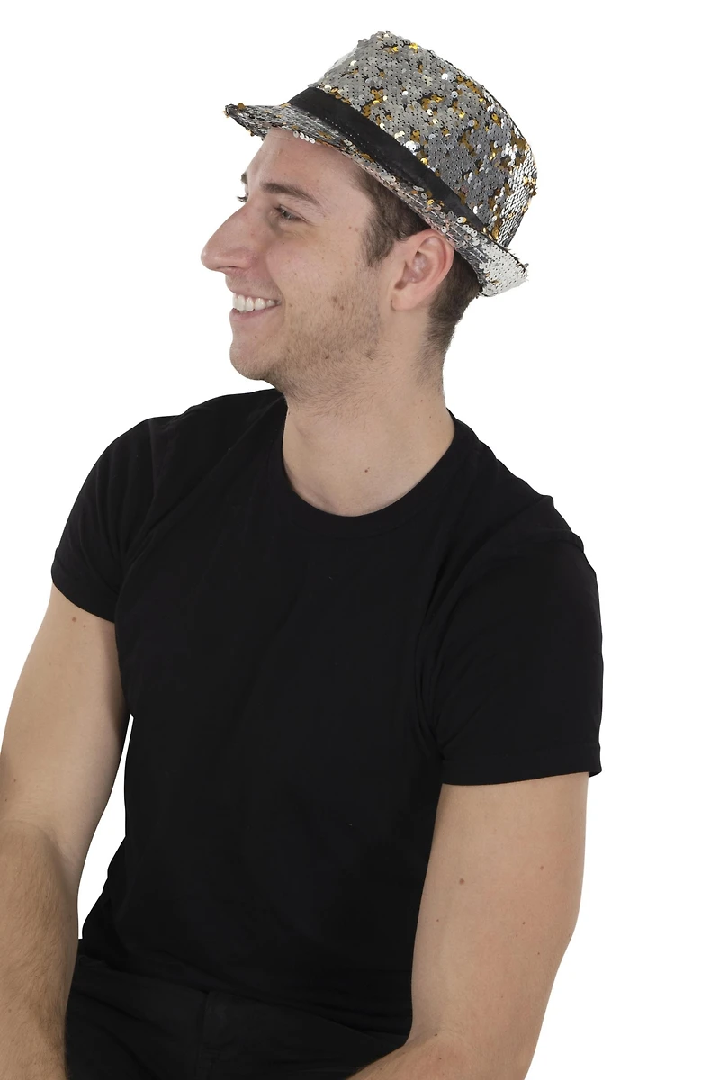 Dress Up America Sequin Party Fedora Hat - Kids