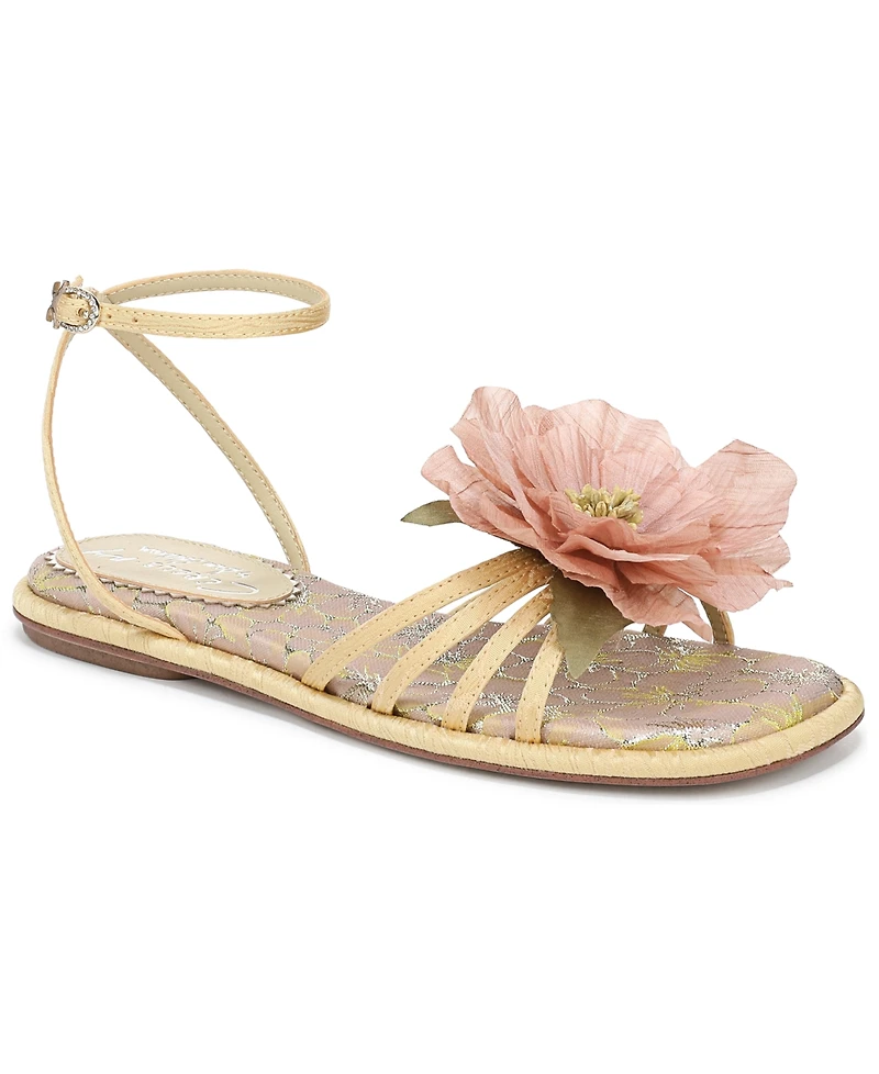 Circus Ny by Sam Edelman Women's Olana Flower Strappy Flat Sandals