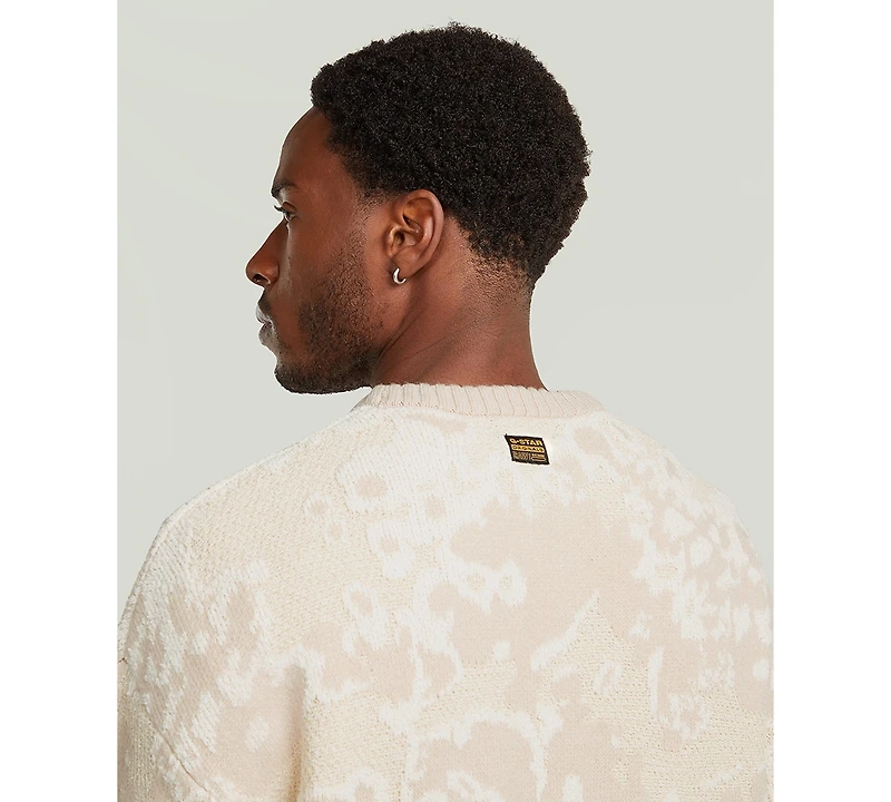 G-Star Raw Men's Camo Jacquard Knit Sweater