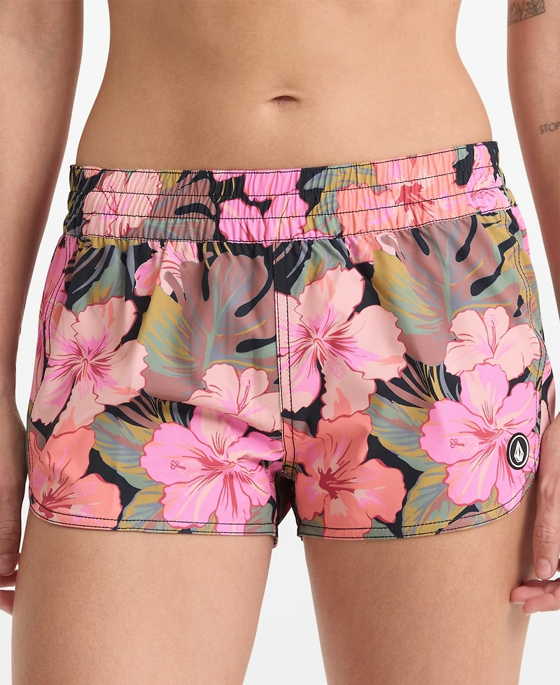 Volcom Women's Island Time Floral Print Board Shorts