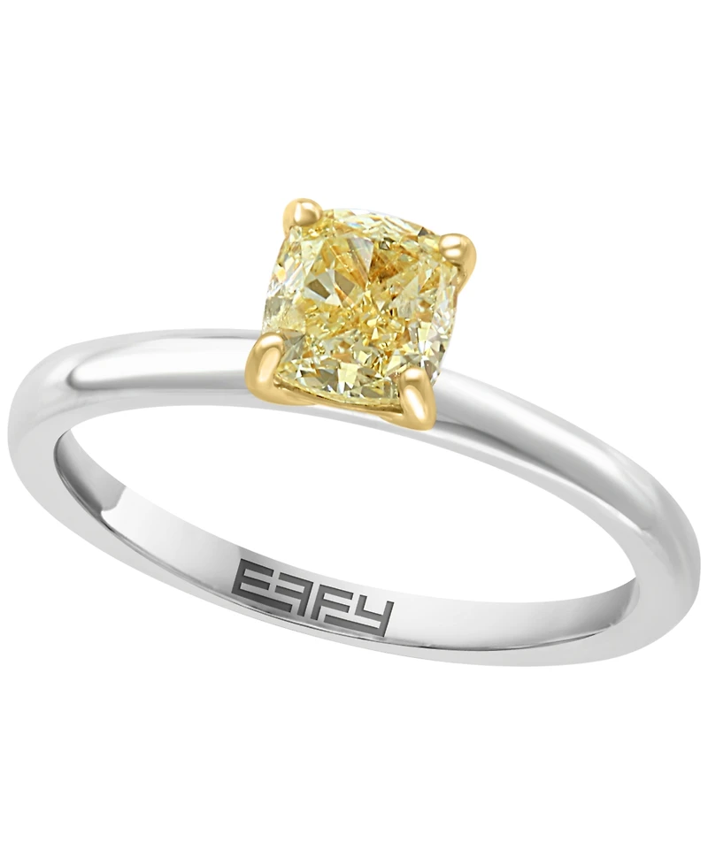 Effy Collection Yellow Diamond Bridal Set (9/10 ct. t.w.) in 14k White Gold