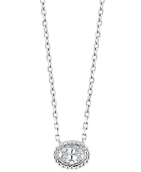 Effy Collection Diamond Oval Pendant Necklace (1/3 ct. t.w.) in 14k White Gold