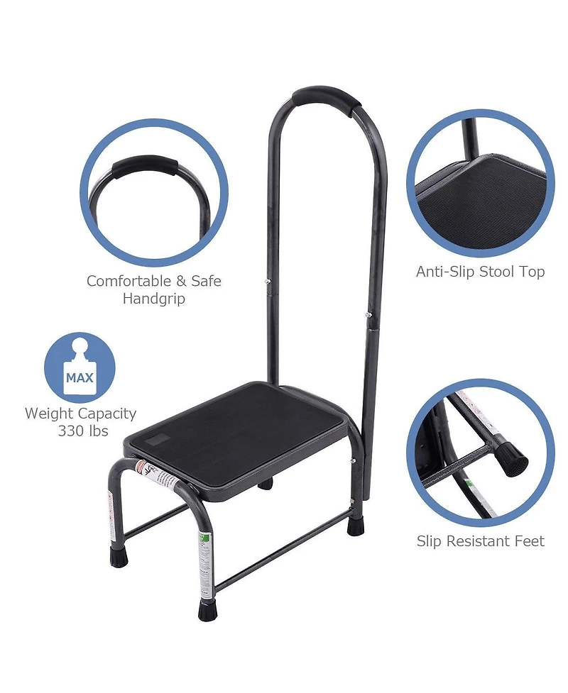 Sugift 330 lbs Non-Slip Heavy Duty Step Stool