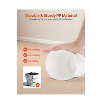 Slickblue Set of 16 Plastic Plant Pots with Saucers and Drainage Holes