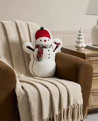 Hallmark Snowman Shaped Holiday Decorative Pillow, 11" x 16"