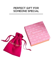 Juicy Couture Heart Bow Drop Bracelet, Gold Tone Pave
