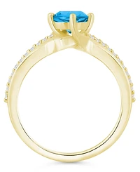 Macy's Onyx and White Diamond (1/6 ct. t.w.) Ring 10k Gold