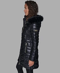 Karl Lagerfeld Paris Women's Long Puffer Coat