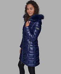 Karl Lagerfeld Paris Women's Long Puffer Coat