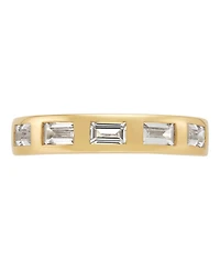 Macy's White Sapphire Band Ring (1-1/4 ct. t.w.) in 14k Yellow Gold-Plated Sterling Silver