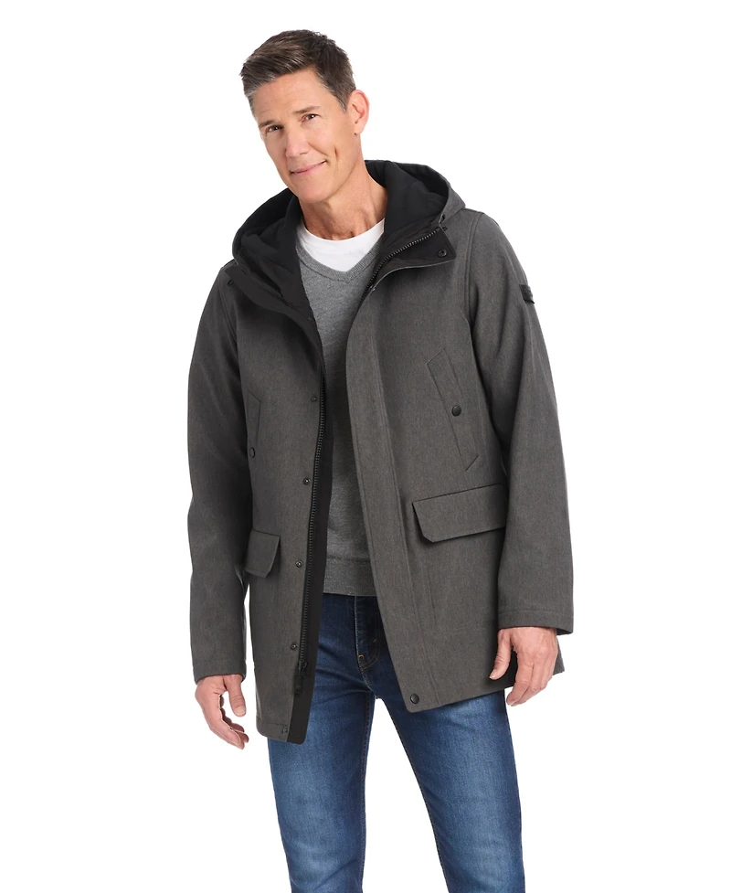 Vince Camuto Men's Hooded Softshell Anorak Jacket