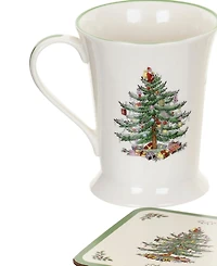 Spode Christmas Tree Mug & Coaster Set