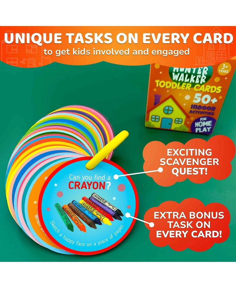 Quokka Scavenger Hunt Game for Toddlers 3-5 – 50 Toddler Activities Indoor Cards Set