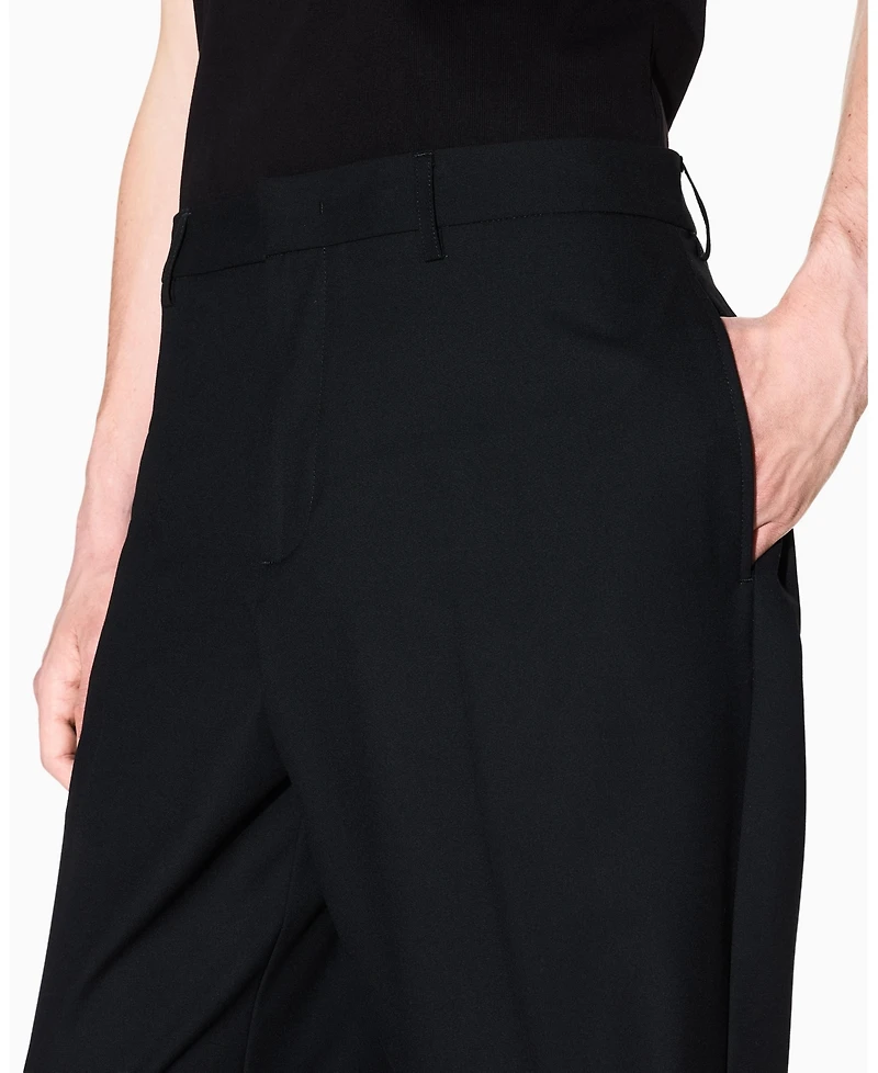 A|X Armani Exchange Men's Night Lab Stretch Wool Blend Tapered Pants