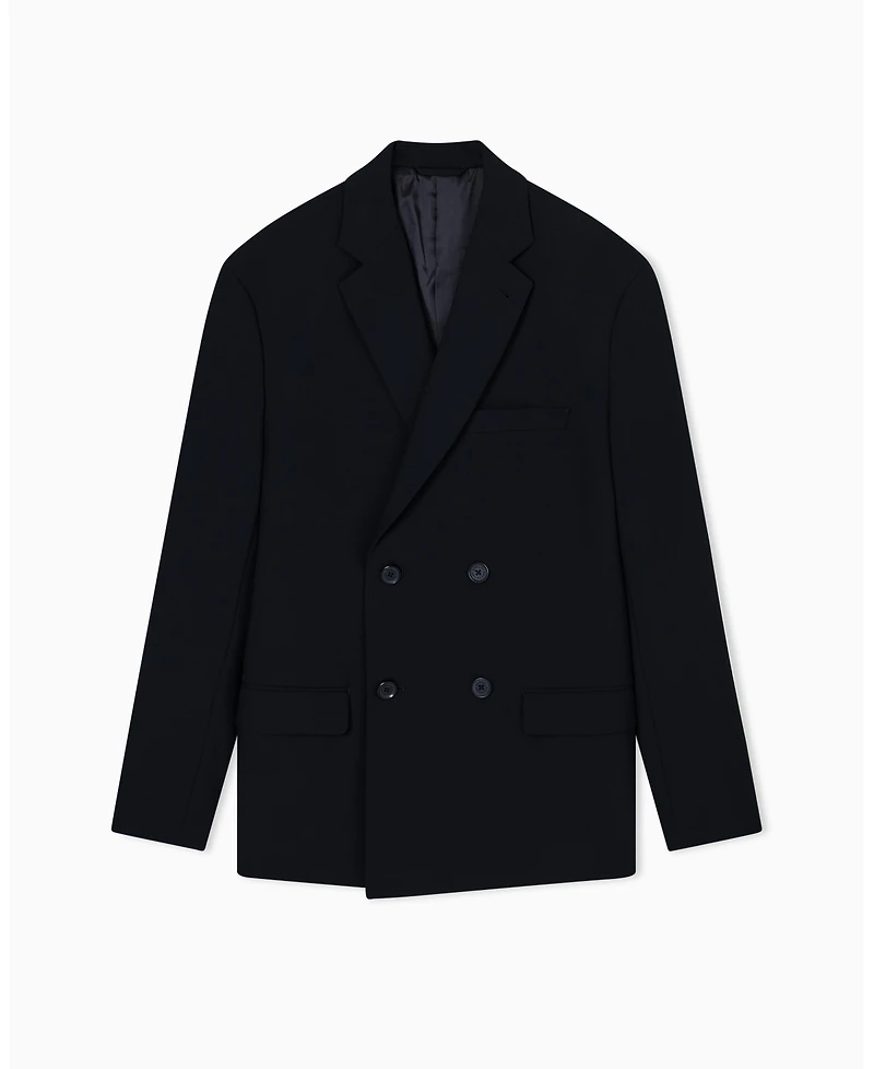 A|X Armani Exchange Men's Night Lab Wool Double Breasted Blazer