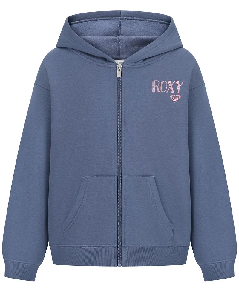Roxy Girls' 7-16 Oversized Full-Zip Long-Sleeve Hoodie