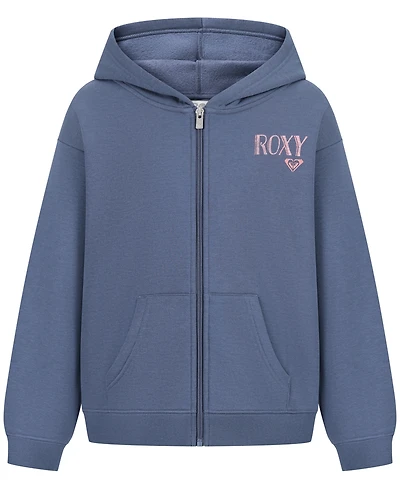 Roxy Girls' 7-16 Oversized Full-Zip Long-Sleeve Hoodie