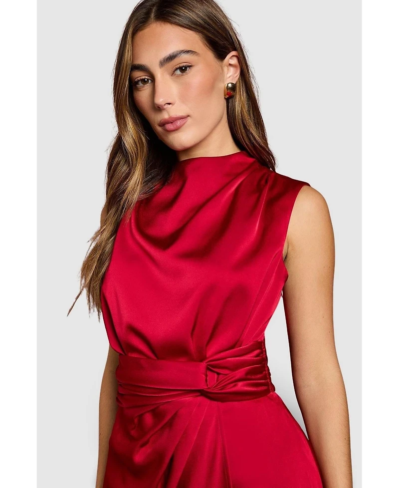 Coast Women's Satin Twist Waist Midi Dress