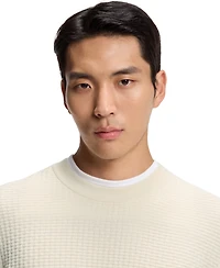 Boss by Hugo Men's Knitted Structure Cotton Sweater