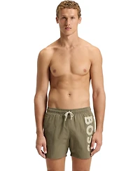Boss by Hugo Men's Contrast-Logo Swim Shorts