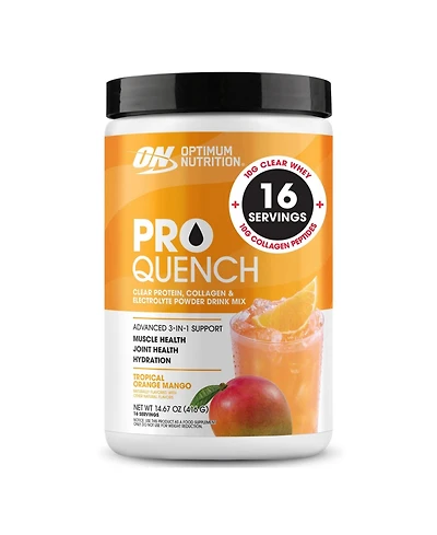 Optimum Nutrition Pro Quench Whey + Collagen Protein Powder, Tropical Orange Mango, 16 Servings