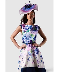 Coast Women's Twill Hi-Lo Floral Midi Dress