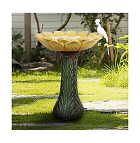 SunJet 24.4” Tall Outdoor Concrete Bird Bath