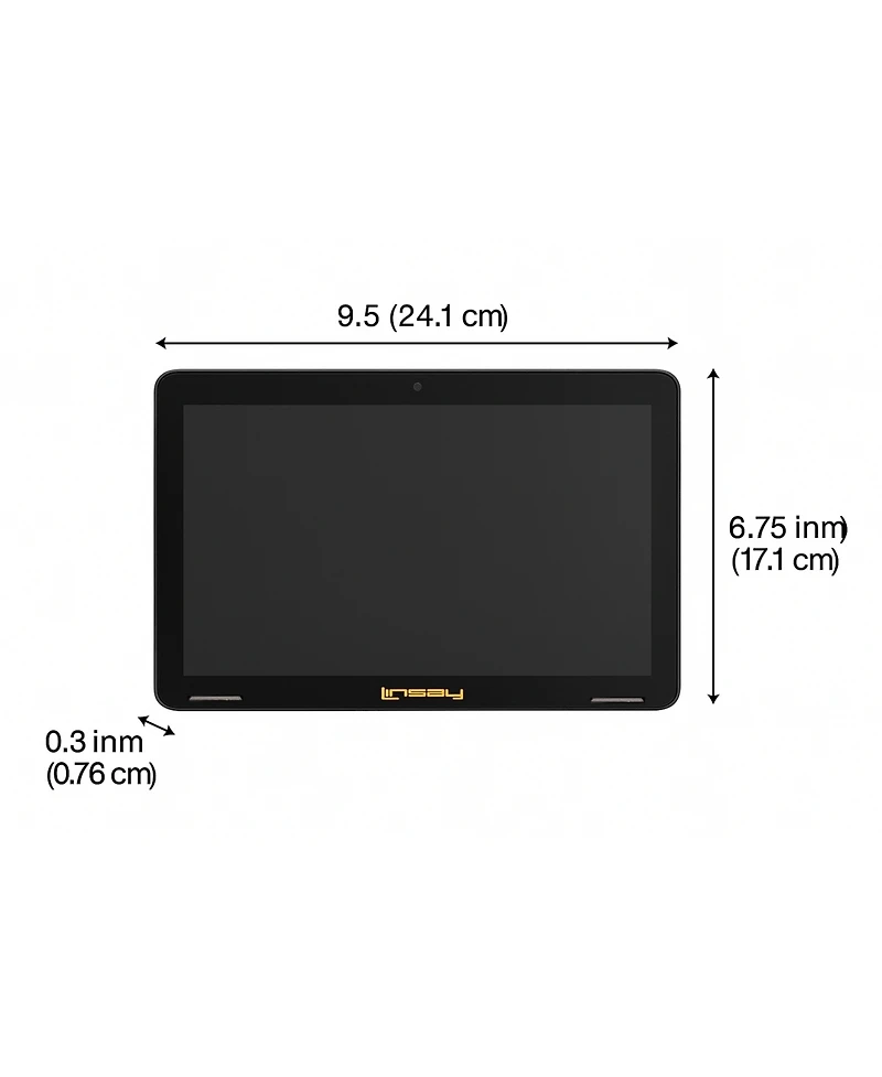 Linsay 10.1"Octa Core 256GB Storage Android 15 Tablet with Style Keyboard