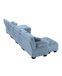 Streamdale Furniture Streamdale Free Combination Modular Sectional Sofa, U Shaped Couch, 4-Seater Cloud Couch