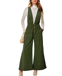 Cupshe Women's Deep V-Neck Wide Leg Jumpsuit