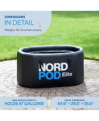LifePro NordPod Elite Recovery Ice Tub – 2-Person Portable Cold Plunge Bath for Athletes with All-Weather Lid & Air Pump