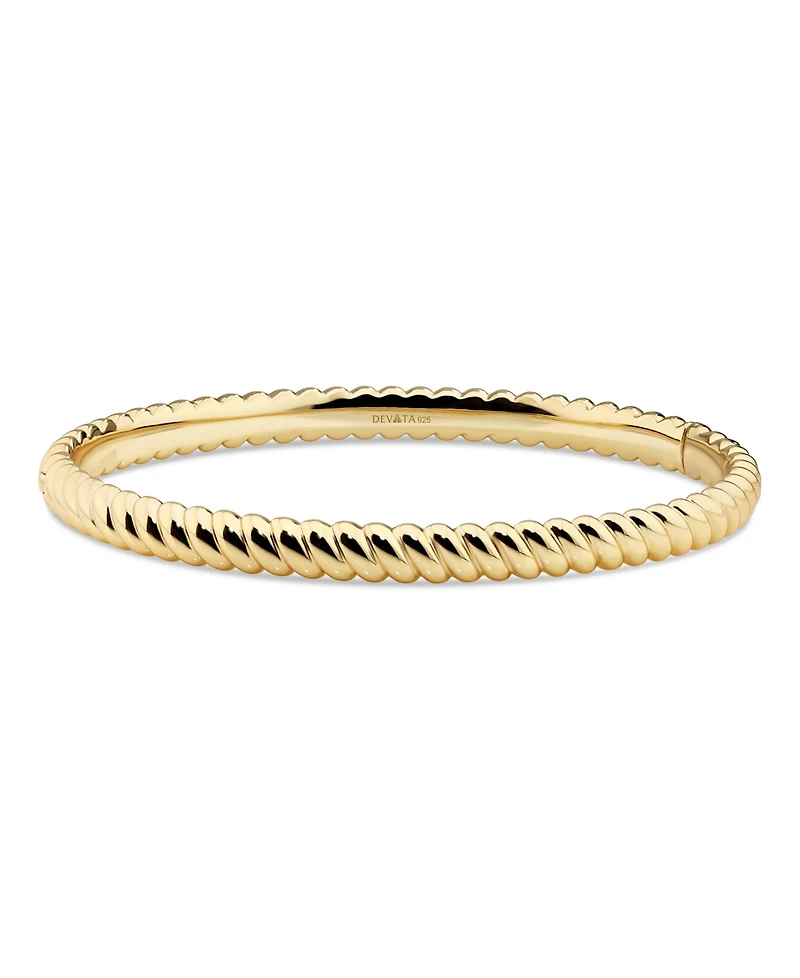 Devata Twisted Rope Bangle Bracelet in -Plated Sterling , Size
