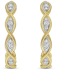 Macy's White Diamond Earrings (1/4 ct. t.w.) in 14k Yellow Gold