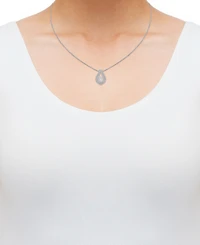 Macy's White Diamond Pendant Necklace (1 ct. t.w.) in 10k White Gold