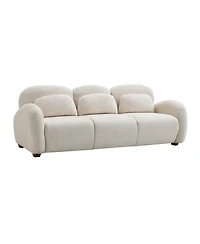 Streamdale Furniture 78 in. Modern 3 Seater Boucle Sofa with 3 Pillows, Beige