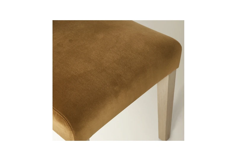 Stria Dining Chair Set of 2 – Upholstered Soft Chenille with Solid Oak Legs