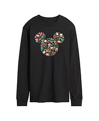 Airwaves Men's Disney Mickey Silhouette Christmas Long-Sleeve Graphic T-Shirt