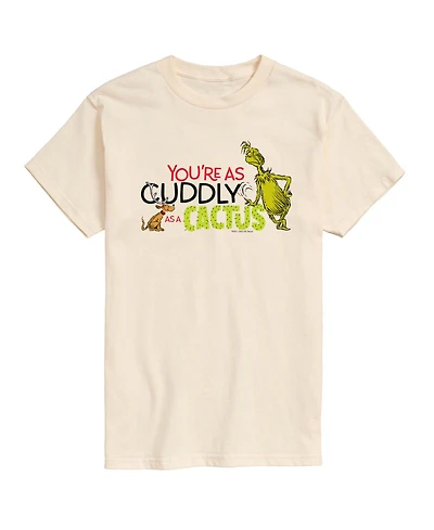 Airwaves Men's The Grinch Cuddly As A Cactus Graphic Short-Sleeve T-Shirt
