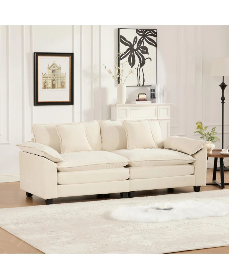 Streamdale Furniture Cloud Couch: Ultimate Comfort Chenille Sofa with Ergonomic Support