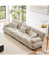Streamdale Furniture 3-Seater Modular Sectional Sofa, Deep Seat Chenille Couch for Living Room