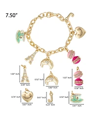 Juicy Couture Paris Travel Charm Bracelet - Macaron, Croissant