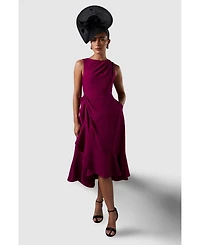 Coast Crepe Ruffle Dress With Low Back