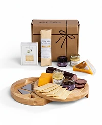 Toscana Brie Cheese Board with Gourmet Gift Pack, 5-Piece