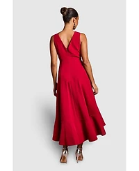 Coast Women's Crepe Ruffle Low Back Dress