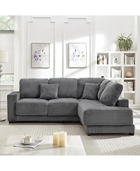 Streamdale Furniture Streamdale 93" L-Shaped Sectional Sofa with Reversible Chaise Lounge (Grey