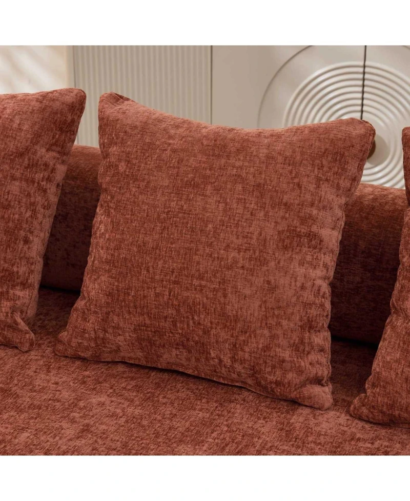 Streamdale Furniture Comfy Convertible Folding Mattress Couch, Floor Sofa Bed - Orange