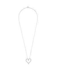 Macy's Diamond Heart Pendant Necklace (1 ct. t.w.) in 10k White Gold