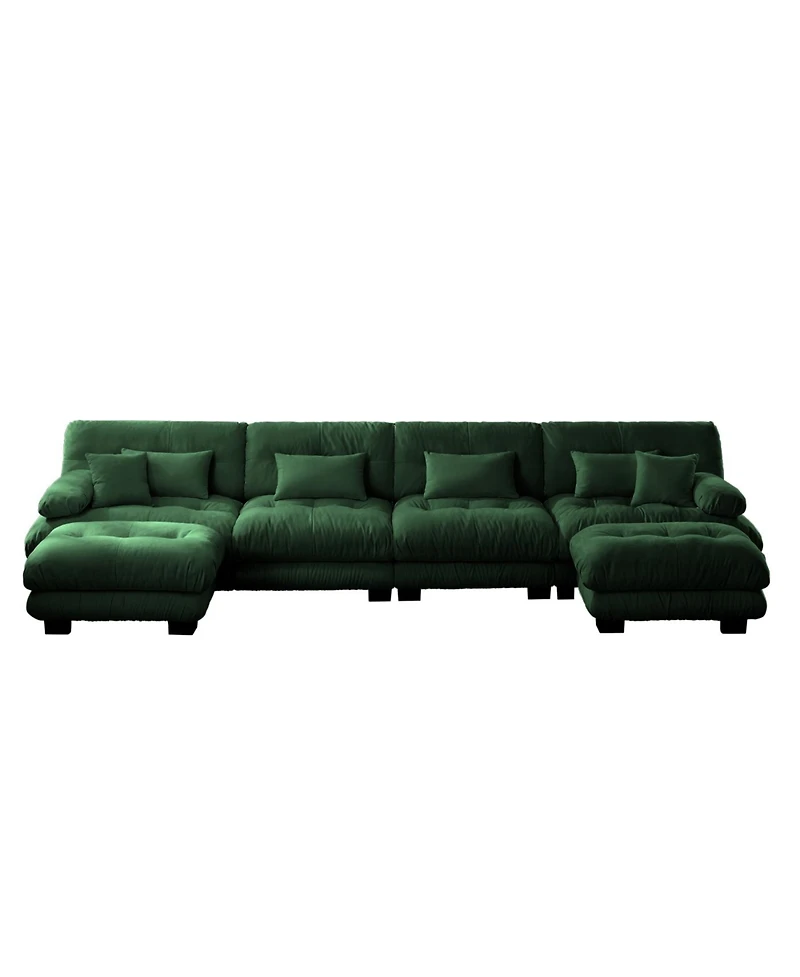Streamdale Furniture Streamdale Free Combination Modular Sectional Sofa, U Shaped Couch, 4-Seater Comfy Cloud Couch