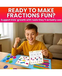 Quokka Magnetic Fractions Learning Set for Kids Ages 6-12 – Hands-On Math Games for Homeschooling, Classrooms & Travel