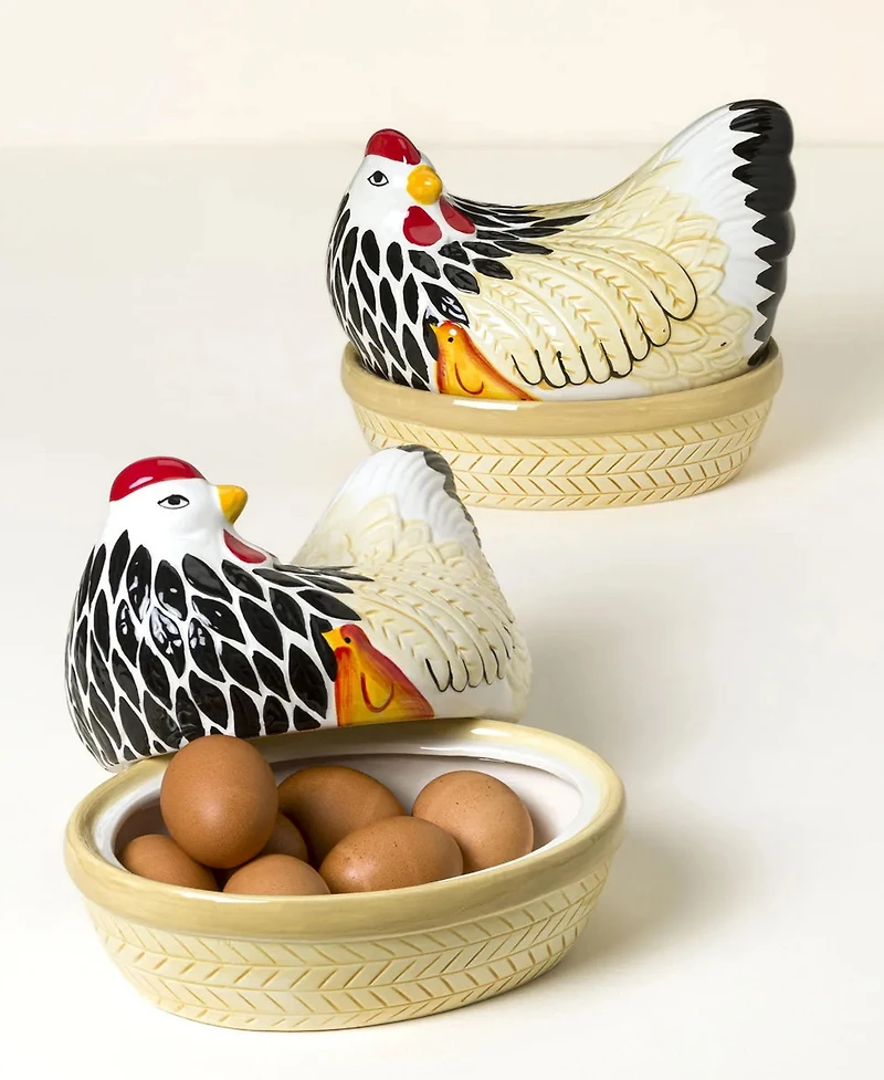 Uncommon Goods Mother Hen Stoneware Storage Jar